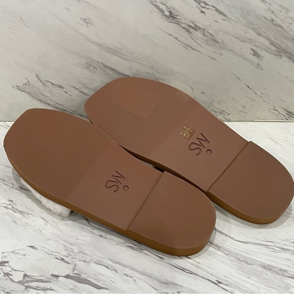 STUART WEITZMAN Cammy Slide Sandal Ivory Natural Sheep Shearling Leather 9B NEW. - Picture 6 of 8